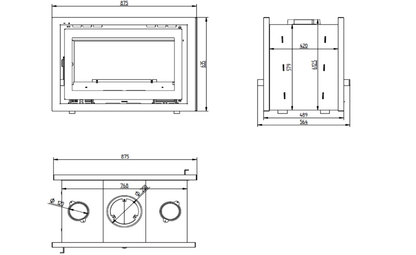 BRICOSOL Insertable de leña FM Modelo IT-182 K Interior Vermiculita Cristal Serigrafiado_1