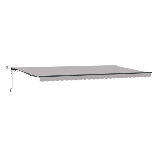 Toldo Retráctil Gris Claro 600 X 350 Cm Poliéster_0