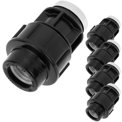 Pack De 5 Unidades Terminal De Rosca Hembra De Polietileno 20 Mm X 1/2“ Para Sistema De Riego_0