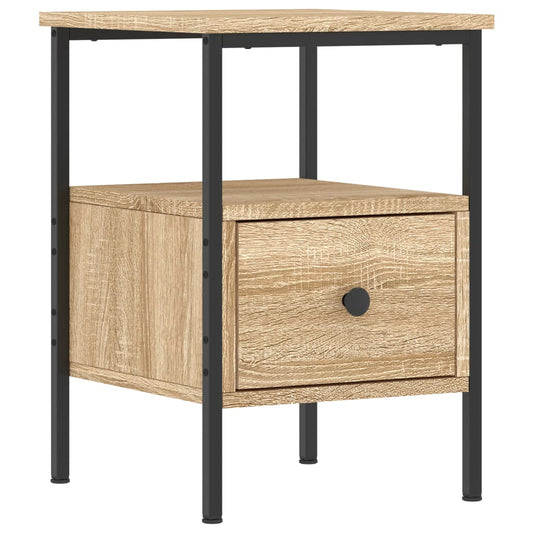 Mesita De Noche Madera De Ingeniería Roble Sonoma 34x36x50 Cm_0