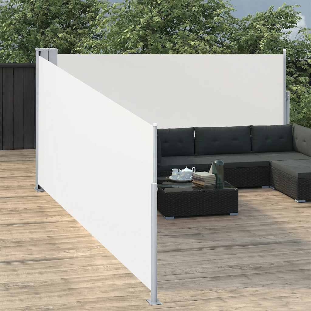 Vidaxl Toldo Lateral Retráctil Color Crema 100x1000 Cm_1