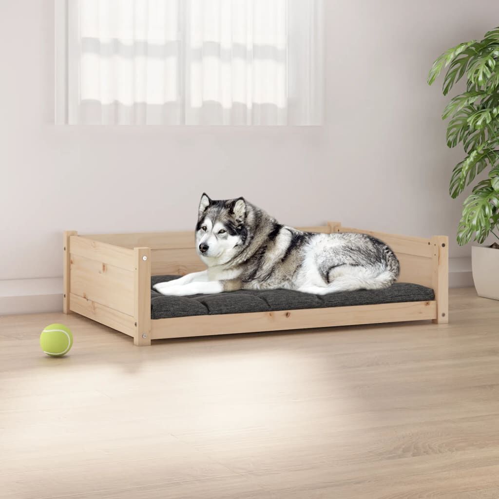 Vidaxl Cama Para Perros Madera Maciza De Pino 105,5x75,5x28 Cm_1
