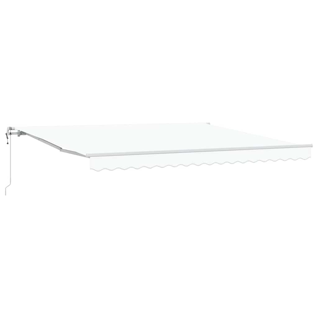 Toldo Retráctil Blanco 400 X 350 Cm Tela Y Aluminio_0