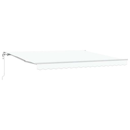 Toldo Retráctil Blanco 400 X 350 Cm Tela Y Aluminio_0