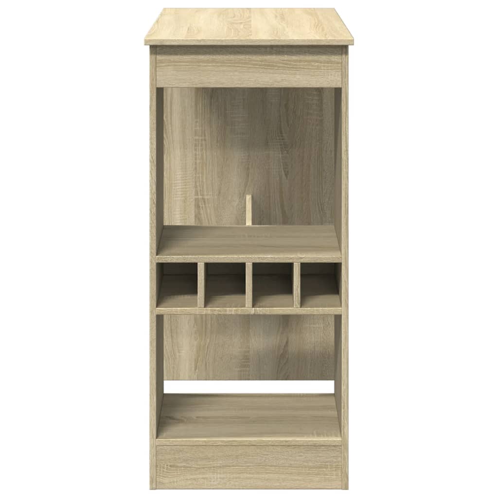 Mesa Alta Con Estantes Madera Roble Sonoma 90x47,5x103,5 Cm_3