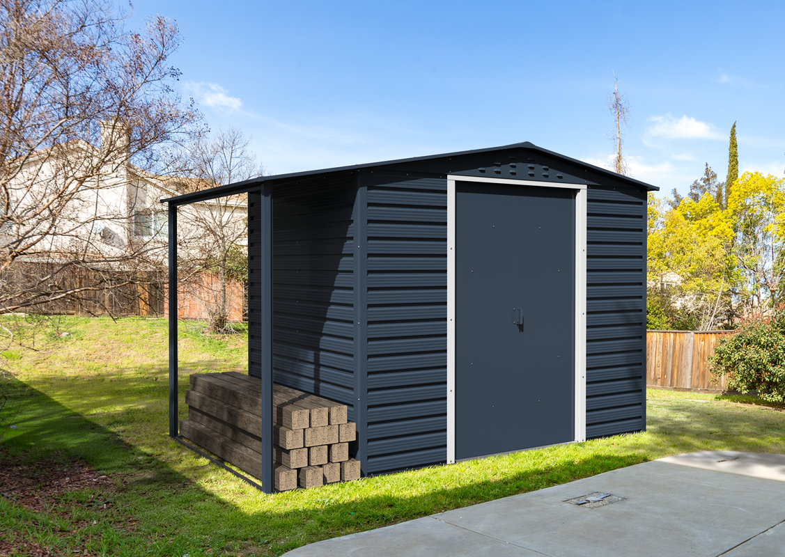 Extensión Lateral De Casetas De Jardín Duramax Alpine 8×6 Antracita_3