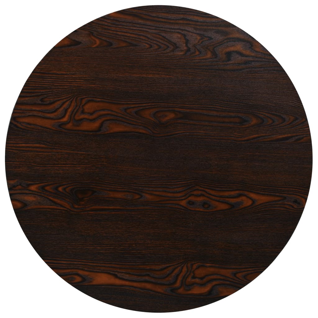 Mesa De Bar Bistró Mdf Y Acero Redonda Fresno Oscuro 80x75 Cm_2
