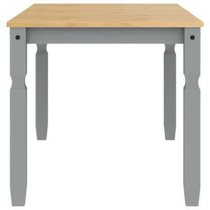 Mesa De Comedor Corona Madera Maciza De Pino Gris 160x80x75 Cm_3