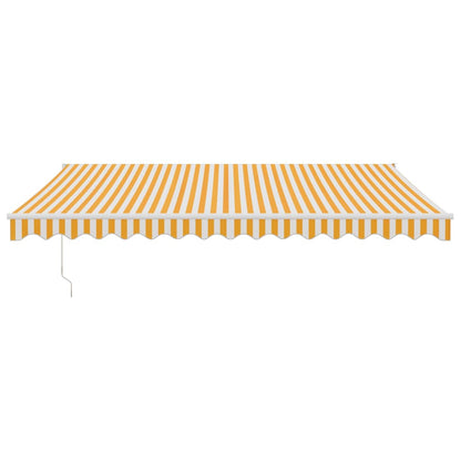 Toldo Retráctil Automático Amarillo Y Blanco 4,5x3 M_2
