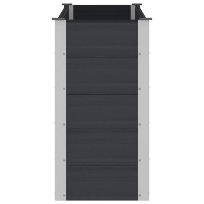 Arriate Elevado Negro 150 X 50 X 91 Cm Wpc Y Aluminio_3