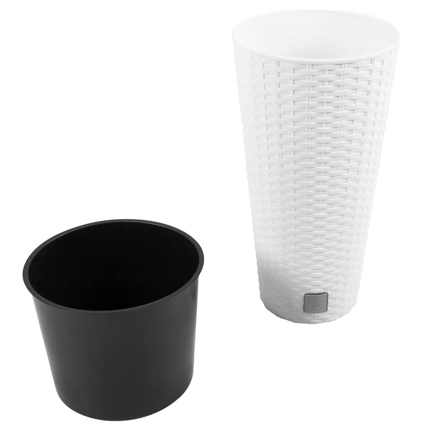 Maceta Rato De 64 Litros Con Inserto 40 X 40 X 76,3 Cm En Color Blanco_1