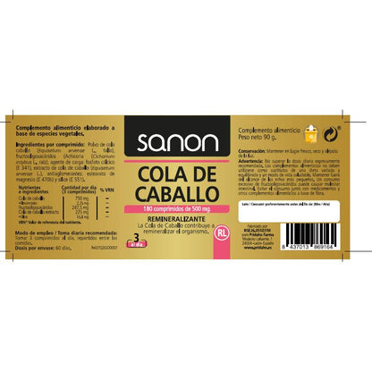 Cola de Caballo SANON 180 comprimidos de 500 mg