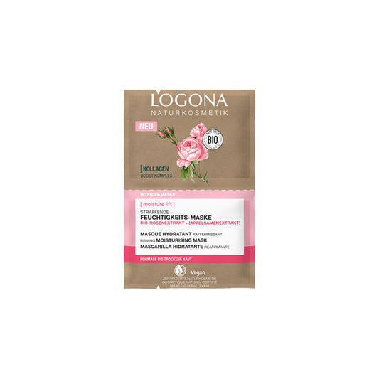 Sobre Mascarilla Intensiva Hidratante Reafirmante Rosas Bio Y Semillas De Manzana, LOGONA, 8ml