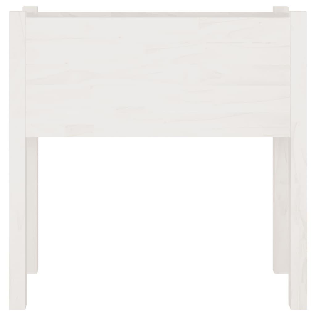 Jardineras 2 Uds Madera Maciza De Pino Blanco 70x31x70 Cm_3