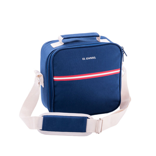 Bolsa De Almuerzo 23x10x23cm En Poliester Color Azul El Ganso_0