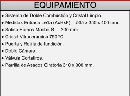 BRICOSOL Chimenea de leña central FM Modelo C-104_1