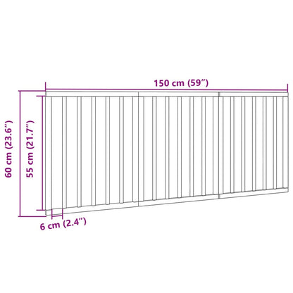 Vidaxl Puerta Para Perros Plegable 3 Paneles Madera Álamo Marrón 150cm_2