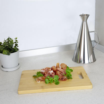 Tabla Cortar Cocina Fabricada En Madera De Bambu 100% Con Asa 30x20 Cm.tabla Cortar,carne Pescado,verduras,frutas,alimentos
