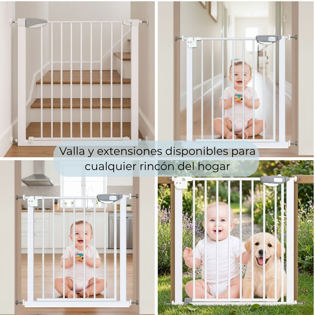 Extensión De 45 Cm Para Valla De Seguridad Infantil Y Para Mascotas, Blanco Bathby_4