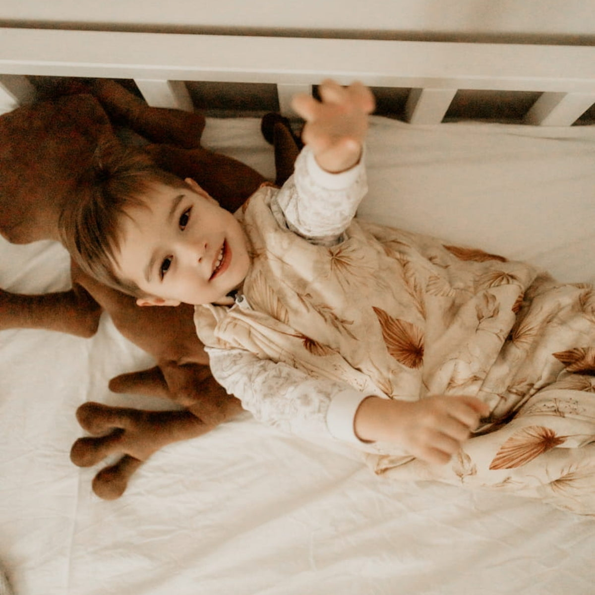 Saco De Dormir Con Pies Reversible T-s Jersey Algodón Bohemian Sand-bohemian Botanic_5