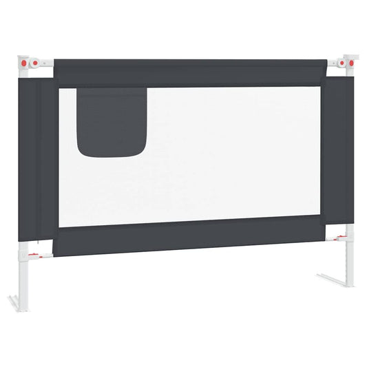Vidaxl Barandilla De Seguridad Cama De Niño Gris Oscuro Tela 100x25 Cm_0