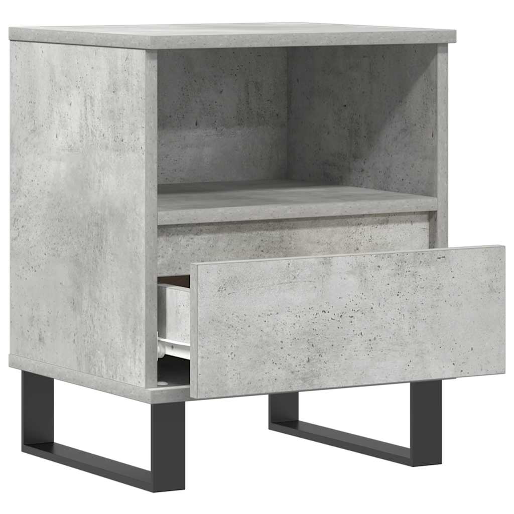 Mesitas Noche 2 Uds Madera Ingeniería Gris Hormigón 40x35x50 Cm_4