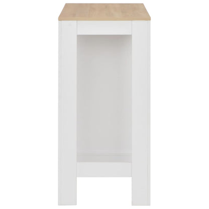 Mesa Alta De Cocina Con Estantería Blanca 110x50x103 Cm_2