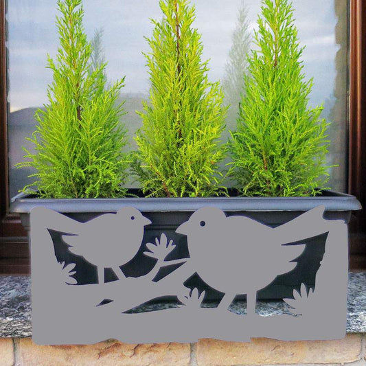 Soporte Jardinera Vasosicuro Pajaros Gris_0