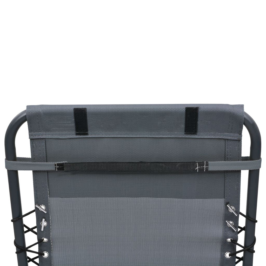 Vidaxl Reposacabezas De Silla De Jardín Textilene Gris 40x7,5x15 Cm_4