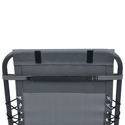Vidaxl Reposacabezas De Silla De Jardín Textilene Gris 40x7,5x15 Cm_4