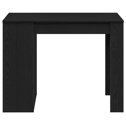Escritorio Con Cajón Y Estante Madera Contrachapada Roble Negro_2