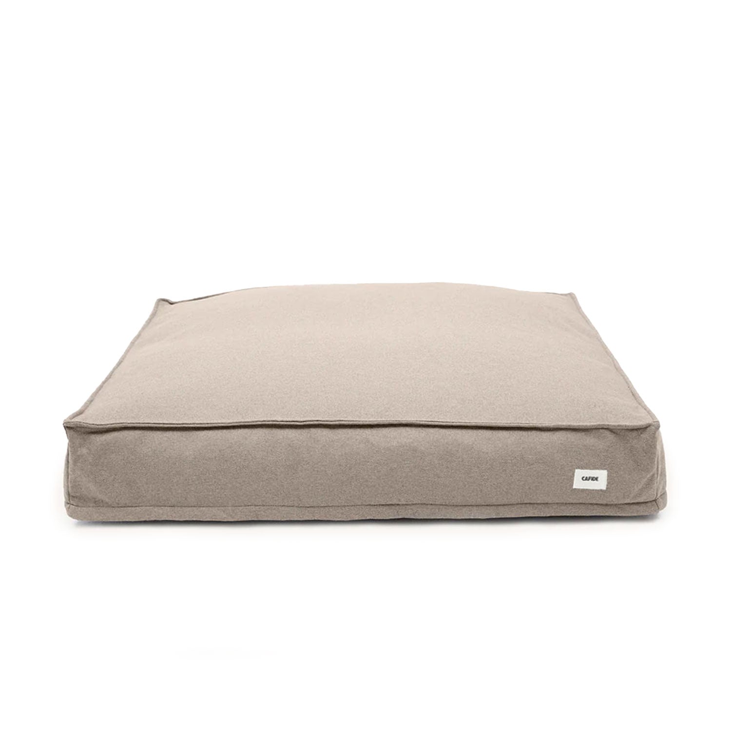 Cafide Cama De Material Reciclado Para Perro Con Tejido Basic Beige. Modelo Cuadra._0
