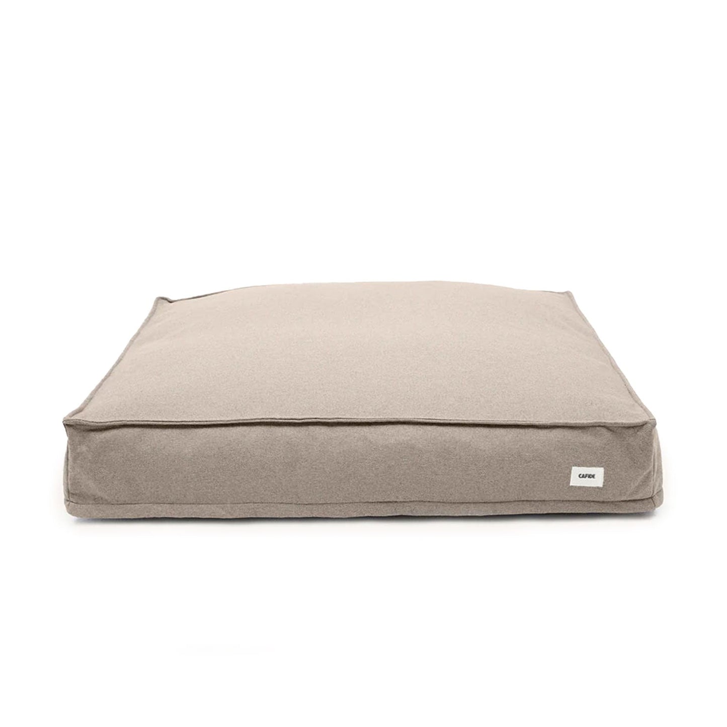 Cafide Cama De Material Reciclado Para Perro Con Tejido Basic Beige. Modelo Cuadra._0