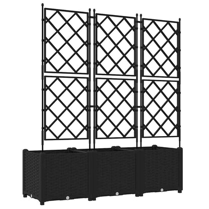 Macetero De Jardín 3 Uds. Negro 120 X 40 X 143 Cm Pp_5