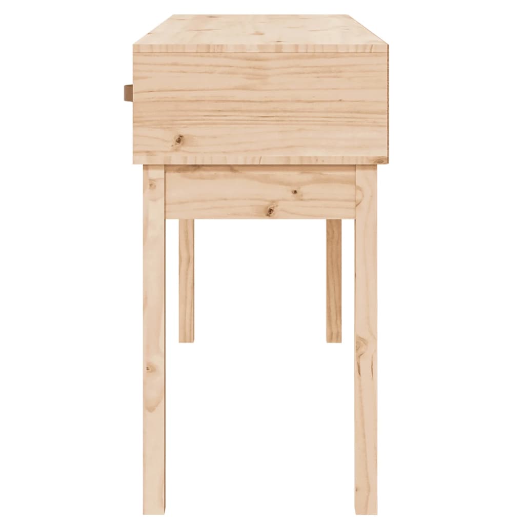 Mesa Consola Madera Maciza De Pino 114x40x75 Cm_3