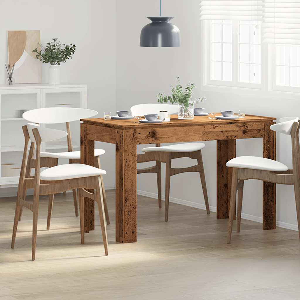 Mesa De Comedor De Madera Contrachapada Madera Vieja_1