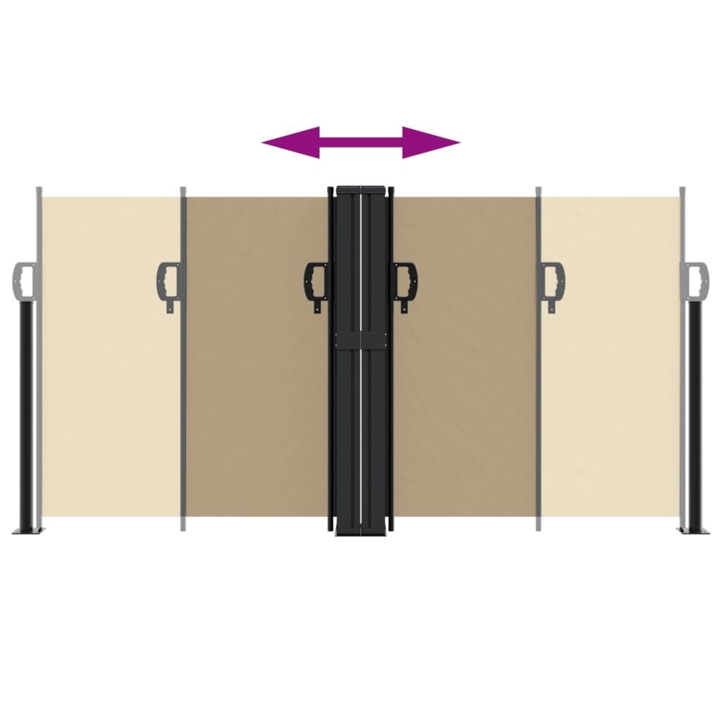 Vidaxl Toldo Lateral Retráctil Beige 120x1000 Cm_4