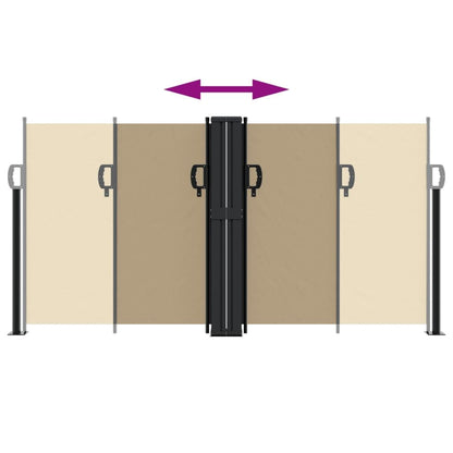Vidaxl Toldo Lateral Retráctil Beige 120x1000 Cm_4
