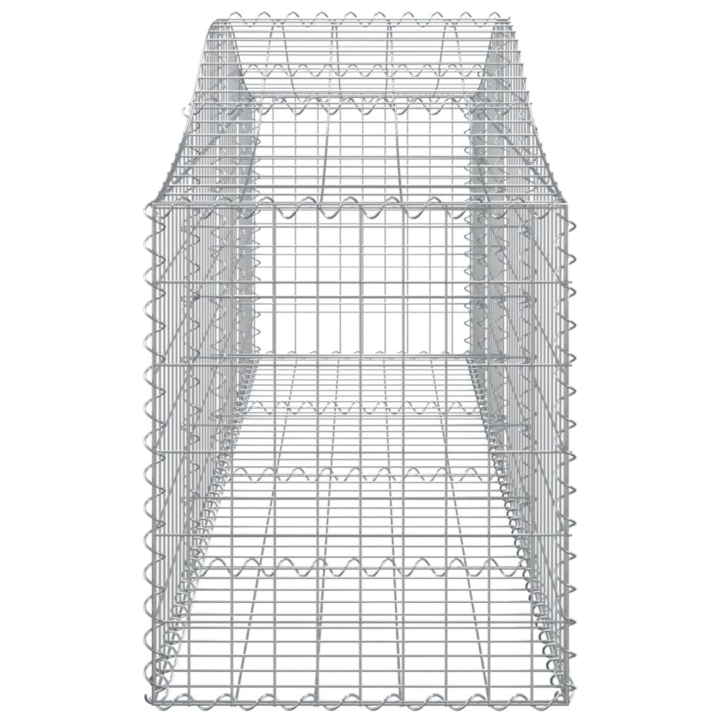 Cestas De Gaviones 4 Uds Forma De Arco Hierro 200x50x60/80 Cm_4