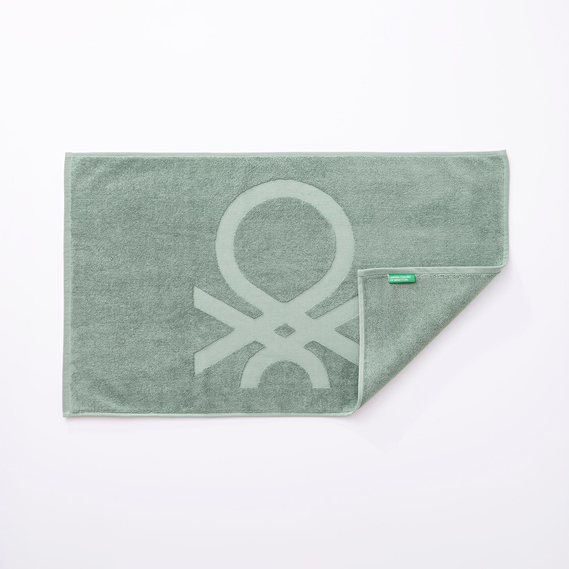 Alfombra De Baño 50x80cm 1000gsm 100% Algodon C/ Logo Bordado Verde Core Benetton_2