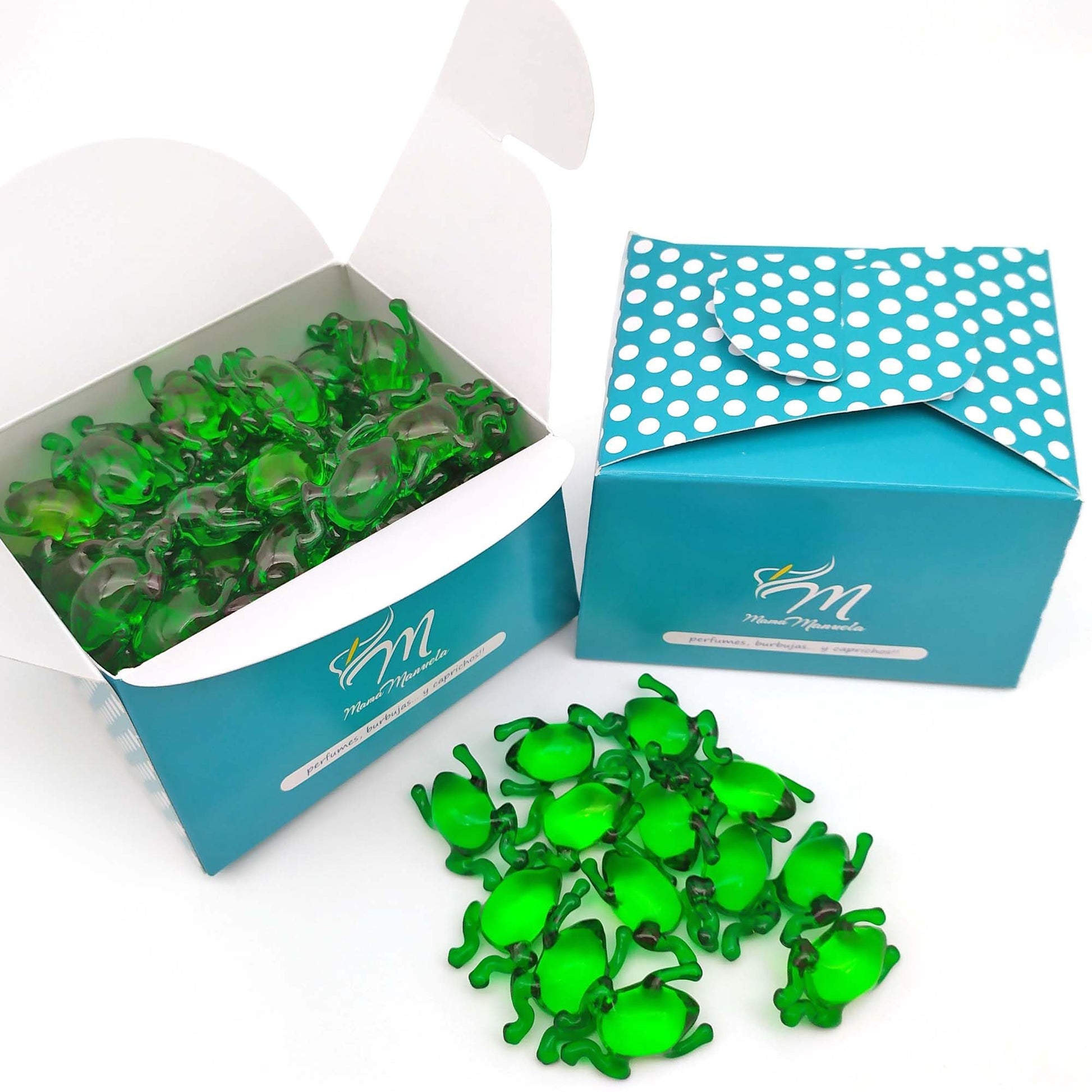 Pack Regalo 12 Perlas De Baño En Forma De Rana - Con Aceite De Soja - Hidrata, Suaviza Y Perfuma La Piel - Aroma Manzana_5