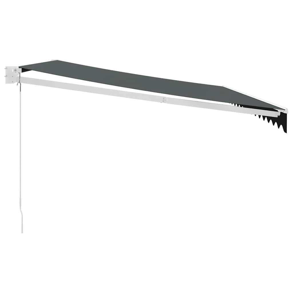 Toldo Retráctil Aluminio Y Tela Gris Antracita 4,5x3 M_3