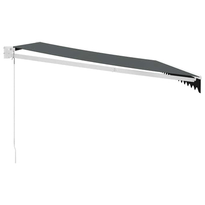Toldo Retráctil Aluminio Y Tela Gris Antracita 4,5x3 M_3