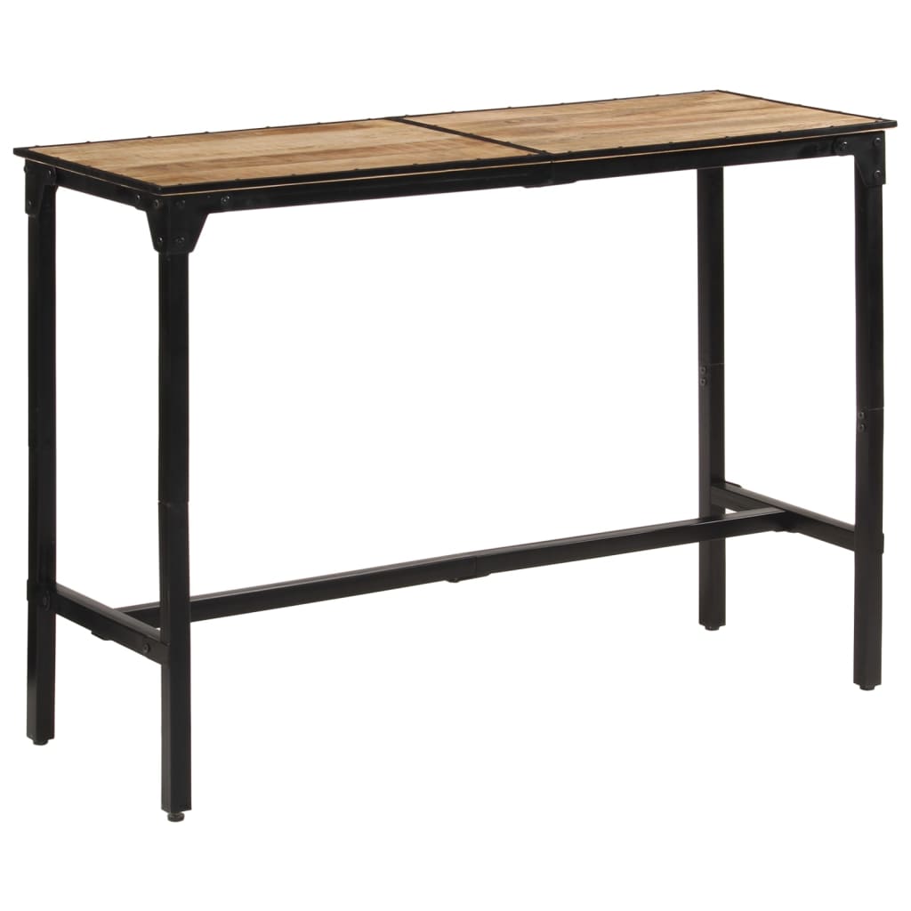 Mesa De Bar Madera Maciza De Mango Rugoso 150x55x107 Cm_1