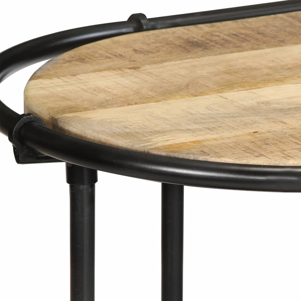 Mesa Consola Madera Maciza De Mango Rugosa 110x42x76 Cm_4