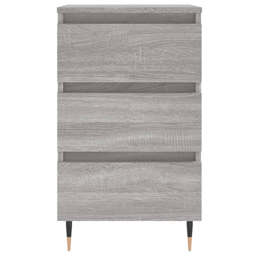 Mesita De Noche 2 Uds Madera Ingeniería Gris Sonoma 40x35x69 Cm_3