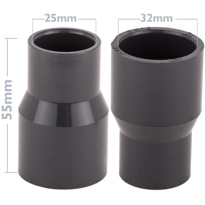 Reducción - Ampliación De Pvc Cónica Concéntrica Ø25-32x32-40mm_1