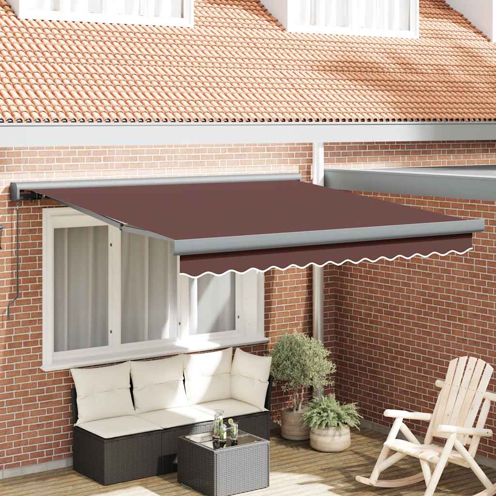 Toldo Retráctil Manual Marrón 300x250 Cm_1