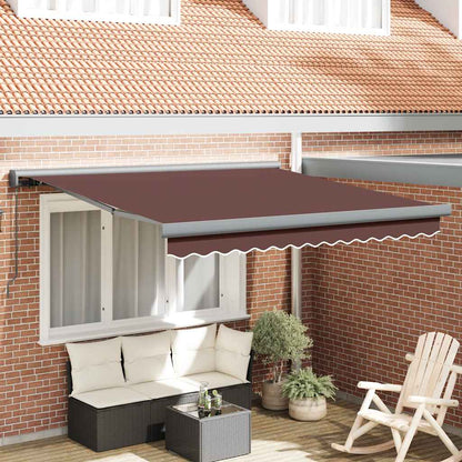 Toldo Retráctil Manual Marrón 300x250 Cm_1