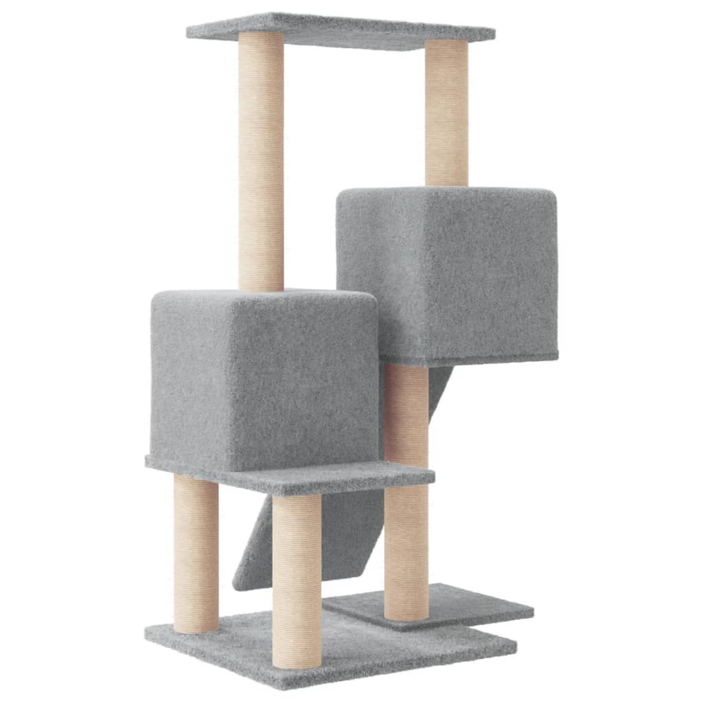 Vidaxl Rascador Para Gatos Con Postes De Sisal Gris Claro 82 Cm_4